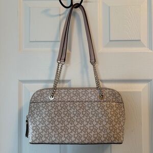 DKNY Monogram Vegan Leather Shoulder Bag Purse